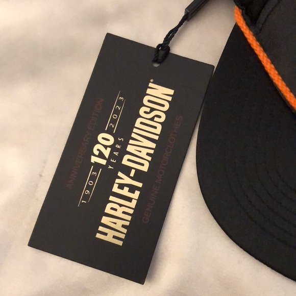 Harley Davidson 120th Anniversary Men’s Racing Flag Eagle SnapBack Hat OS NWT - Picture 6 of 16